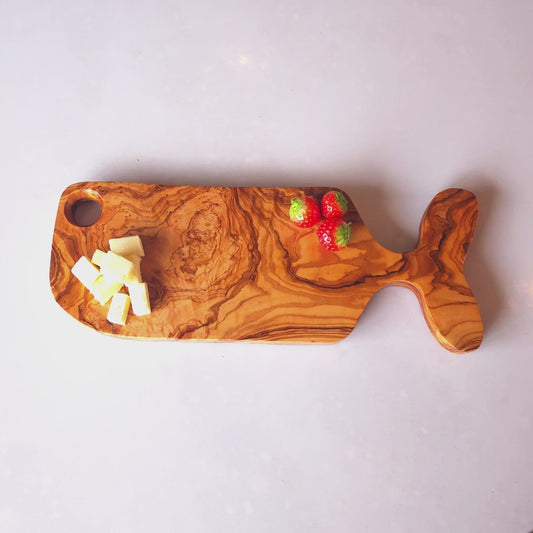 Fish Shaped Olive Wood Serving Board