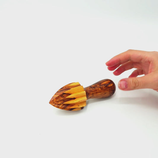 Olive Wood Hand Crafted Wooden Lemon Lime Orange Fruit Juicer | 10 cm | Kitchen Utensil Gadget