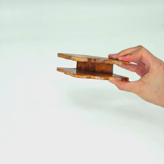 Olive Wood Boat Shaped Napkin Holder