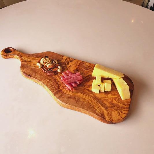 Olive Wood Cutting Board with Round Handle