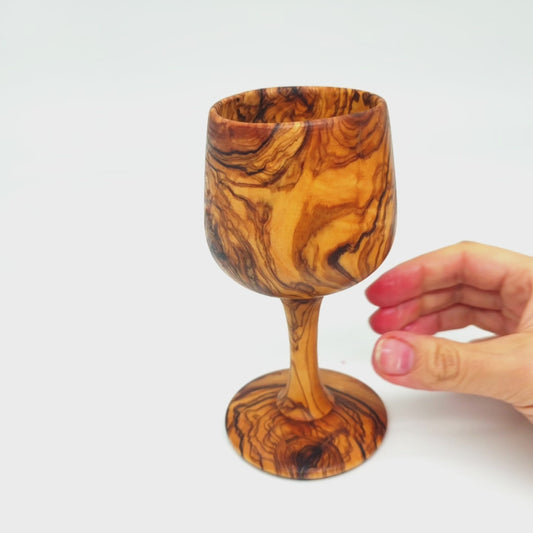 Olive Wood Wine Cup, barware, wine lovers, gift, gift for him, gift for her, decor