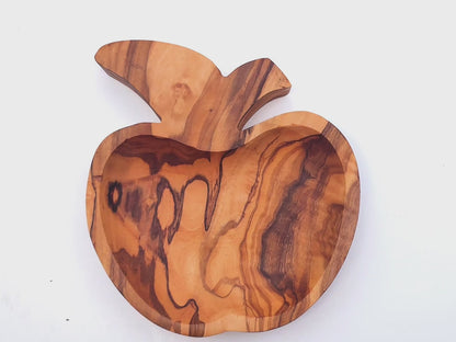 Olive Wood Apple Shaped Dish