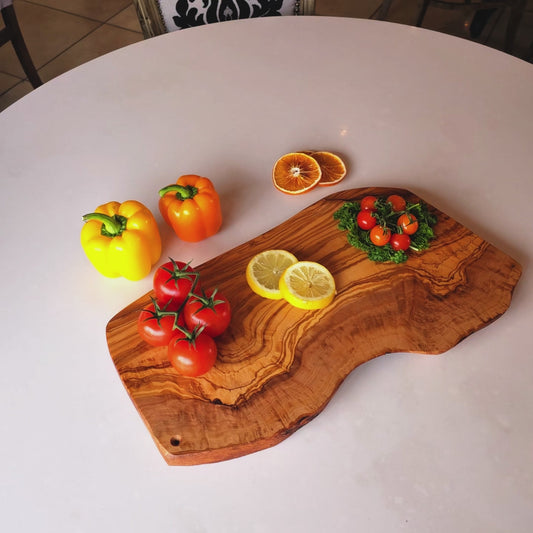 Olive Wood Irregular Shaped Cheese Board | 20-60 cm