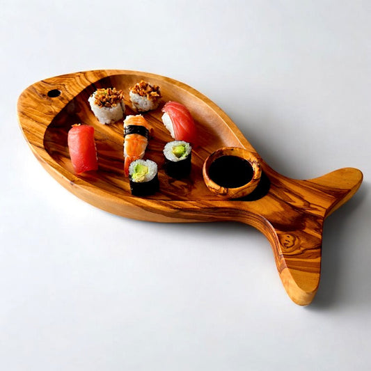 Fish Shaped Olive Wood Dish